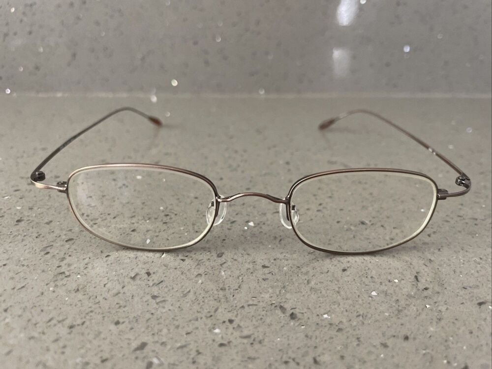 Chaps 87 03DN Gunmetal Stainless Steel Eyeglasses Frames ONLY 46-21-140 3-1